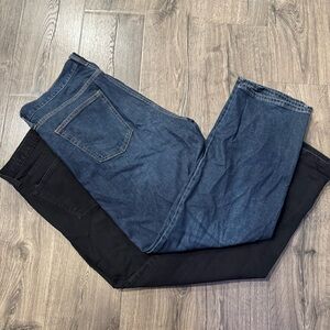 Old Navy 36x32 loose built in flex Men's Blue and Black Jeans bundle of 2